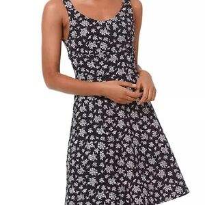 MICHAEL KORS Viscose Blend Black and White Floral Dress (S)
